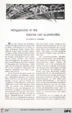 Metallreflexe in der Keramik und Glasindustrie