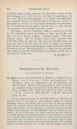 214-218 Empfehlenswerthe Schriften