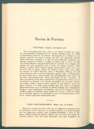 "Cuba contemporánea", mayo, 1919, La Habana
