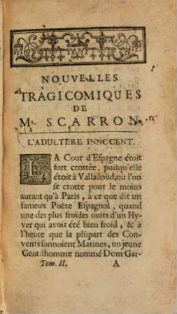 Les Nouvelles Tragi-Comiques De Mr. Scarron, 2
