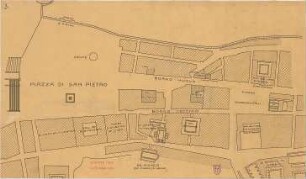 ohne Verfasserangabe; Rom (Italien); Piazza di San Petro - Lageplan