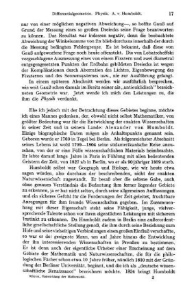 Allgemeines, Alexander v. Humboldt.