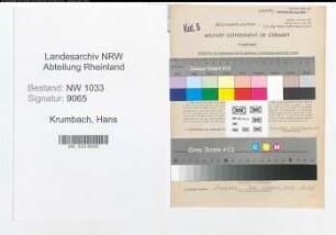 Entnazifizierung Hans Krumbach , geb. 25.09.1898 (Polizeibeamter)