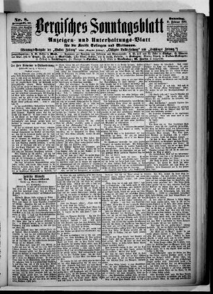 Bergisches Sonntagsblatt. 1888-1888