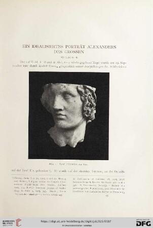 Ein idealisiertes Porträt Alexanders des Grossen