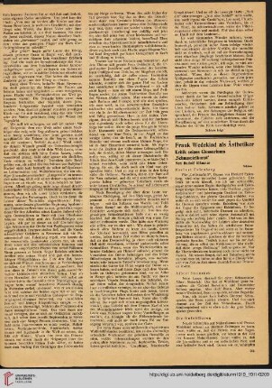 Frank Wedekind als Ästhetiker, [2] : Kritik seines Glossariums 'Schauspielkunst'