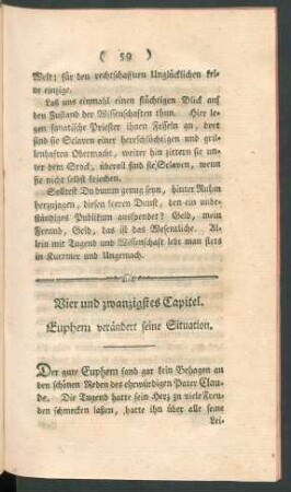 Vier und zwanzigstes Capitel. Euphem verändert seine Situation.