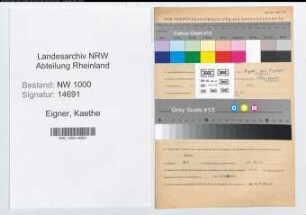 Entnazifizierung Kaethe Eigner, geb. 14.05.1906 ()