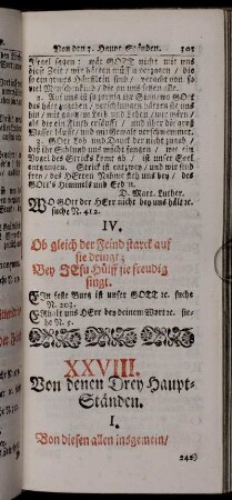 XXVIII. Von denen Drey Haupt-Ständen