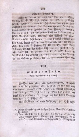 VII. Rumpenheim.