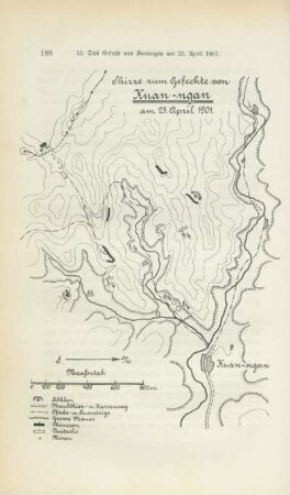 Skizze zum Gefechte von Kuan-ngan am 23. April 1901