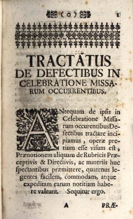 Tractatus de defectibus in celebratione Missarum