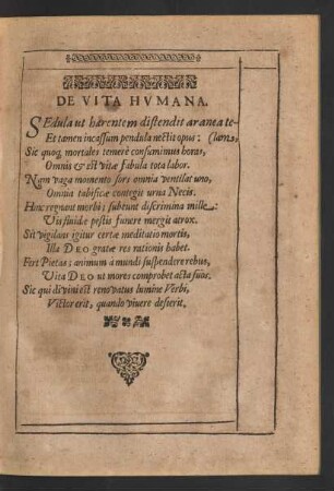 De Vita Humana.