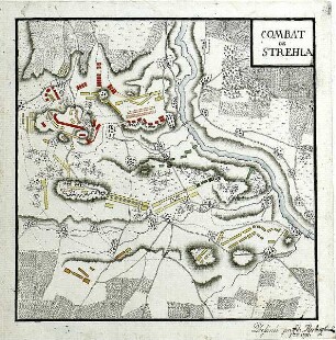 WHK 25 Deutscher Siebenjähriger Krieg 1756-1763: Plan der Schlacht bei Strehla, 20. August 1760