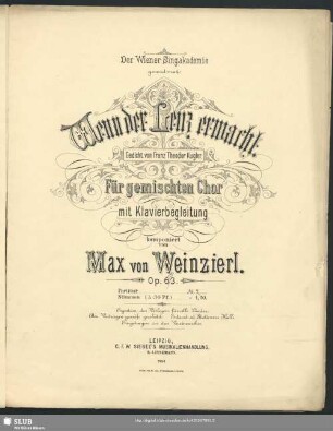 Mus. 4660.T.541 : für gemischten Chor mit Klavierbegleitung; op. 63