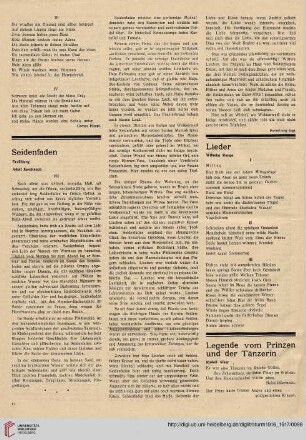Seidenfaden, [3] : Erzählung