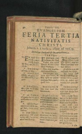 Evangelium Feria Tertia Nativitatis Christi.