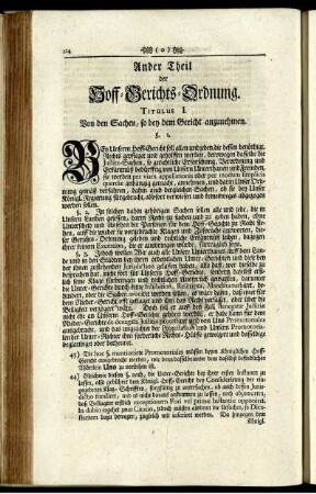 Ander Theil der Hoff-Gerichts-Ordnung.