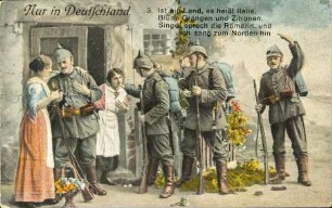 Nur in Deutschland. - 3. Ist ein Land, es heißt Italia, [...]