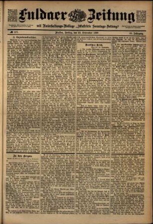 Ausgabe vom Freitag, den 23. September 1898.