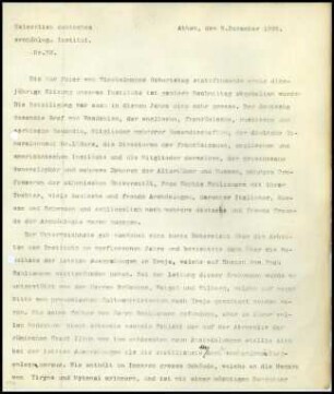 Bericht des ersten Sekretars an das General-Sekretariat
