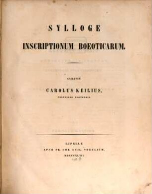Sylloge inscriptionum Boeoticarum