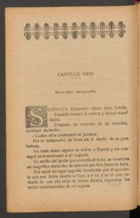 Capítulo XXXI - Encuentro inesperado.