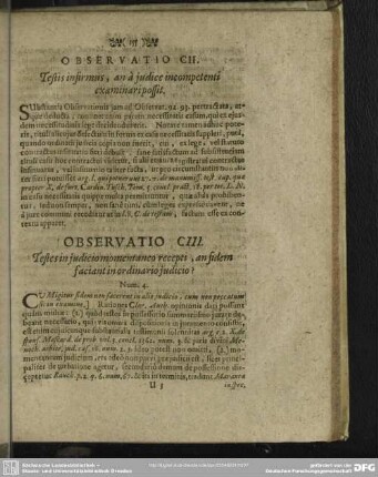 Observatio CII. Testis, an à judice incompetenti examinari possit