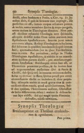 90-100, Synopsis Theologiae