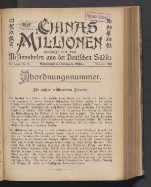 Nr. 11. November 1920