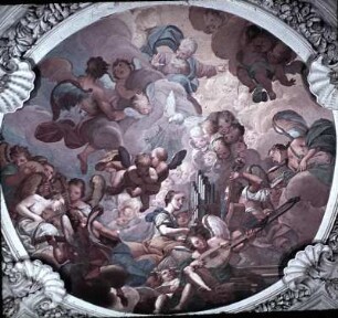Die heilige Cäcilie an der Orgel