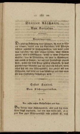 Erstes Kapitel. Vom Küchengartenbau.