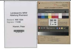 Entnazifizierung Peter Hoeren , geb. 09.01.1907 (Arbeiter)