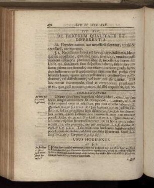 Tit. XIX. De Heredum Qualitate Et Differentia – Tit. XXV. De Codicillis