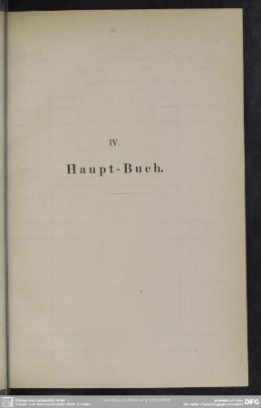 IV. Haupt-Buch