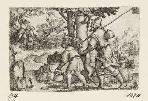 Abraham und Isaak besteigen den Berg, Blatt 4 der Folge "Geschichte des Abraham"