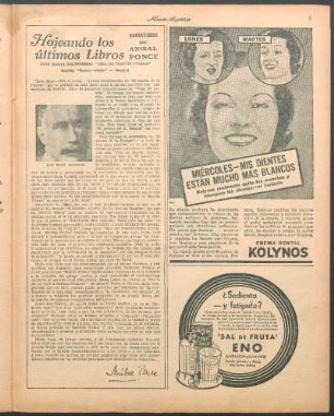 Hojeando los últimos libros : Comentarios por Anibal Ponce