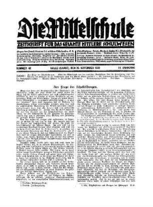 Zur Frage der Schulleistungen