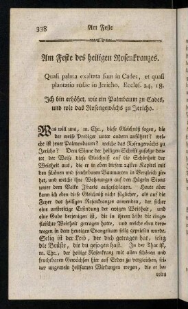 338-353, Auf das Fest des heiligen Rosenkranzes.