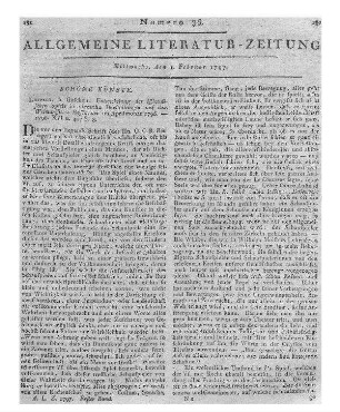 Gemünden, G. P. v.: Cahiers de lecture. P. 1. Nürnberg: Stein 1796