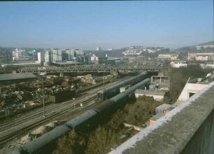 Gäubahn Stuttgart-Nord Fachwerkbrücke 1101 Nordbahnhof Abstellgleise Schrotthandel