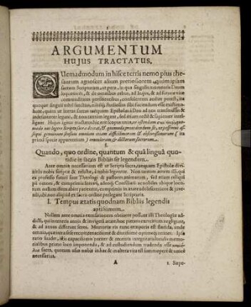 [Primus super Præcepta observanda interpreti Sacrarum Sciptuarum.]