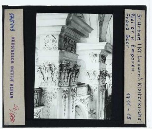 Pfaffnau, Kloster St. Urban : Innenansicht, Kapitellzone im Langhaus
