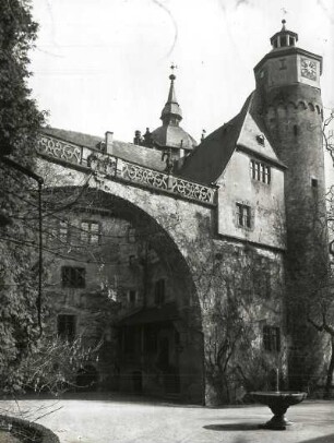 Michelstadt, Schloss Fürstenau : Michelstadt. Schloß Fürstenau. Ansicht von Nordwesten mit Galeriebogen