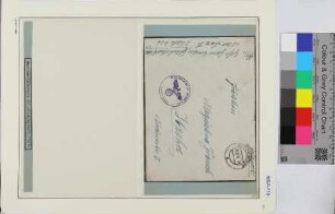 Privat-Feldpostbrief, Schiffsname/Landeinheit: Marinelazarett Glückstadt; Frankatur, Mi.-Nr.: [Keine]; Poststempel: Glückstadt b 19.6.43.-19; Nebenstempel: Marinelazarett Glückstadt