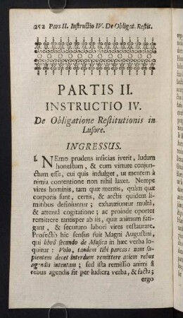 252-262, De Obligatione Restitutionis in Lusore