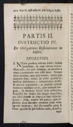 252-262, De Obligatione Restitutionis in Lusore