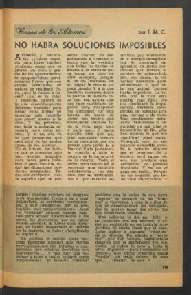 No habrá soluciones imposibles : Cosas de los atomos