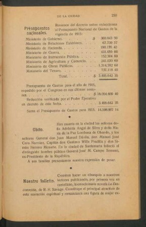 Nuestro folletín.