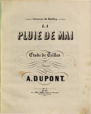 La pluie de mai : étude de trilles ; op. 2
